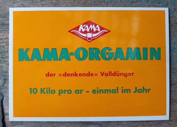 Alte Werbepappe Kama, Volldünger